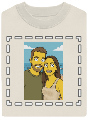 Simpsonovi z vlastní fotky unisex mikina bez kapuce Off White