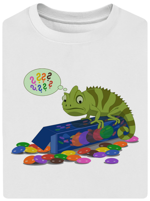 Zmatený chameleon unisex tričko oversized White