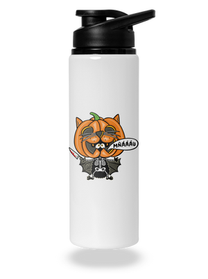 Halloweenská kočička lahev na vodu White