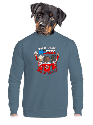 unisex mikina bez kapuce