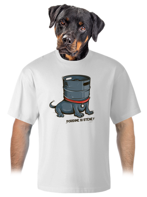 Štěně unisex tričko oversized White