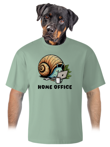 Šnekův home office unisex tričko oversized Sage