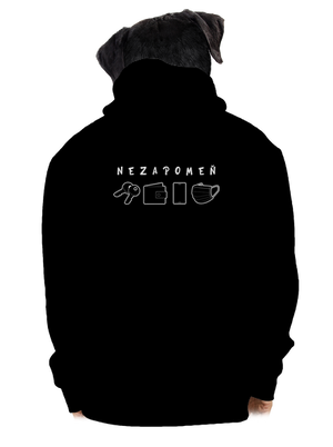 Nezapomeň pánská mikina na zip Black