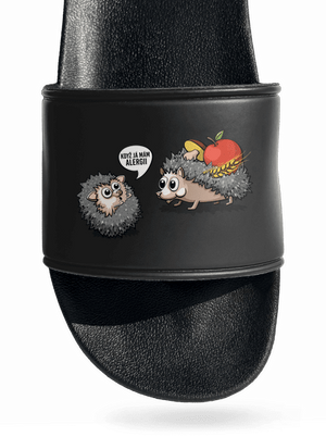 Alergický ježek pantofle Black