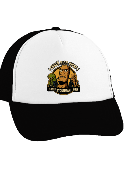 High kick kšiltovka truckerka Black cap