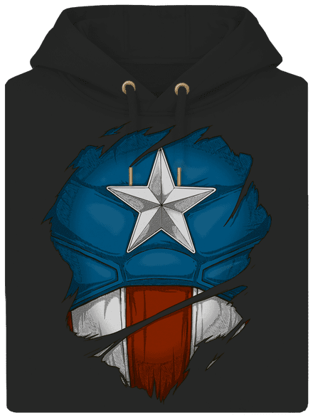 Captain Inside unisex mikina premium Dark Black