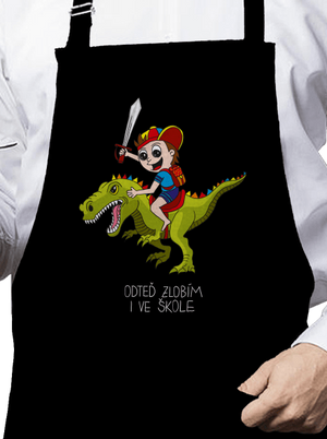 Kluk ve škole zástěra Black