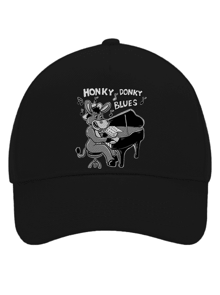 Honky donky blues kšiltovka baseballka Black