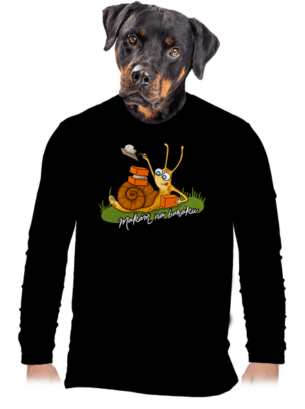 Makám na baráku pánské dlouhý rukáv Black