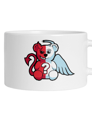 Anděl vs. ďábel hrnek makronka White