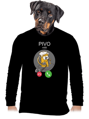 Pivo volá pánské dlouhý rukáv Black