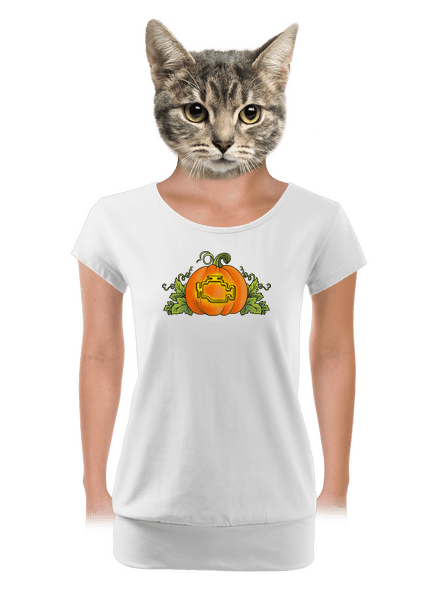 Strašidelný Halloween dámské tričko s lemem White