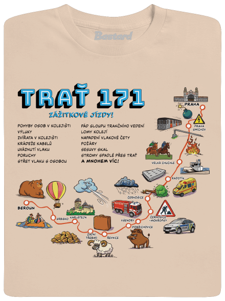 Trať 171 pánské tričko Sand