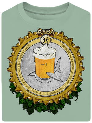Pivní horoskop: Ryba unisex tričko oversized Sage