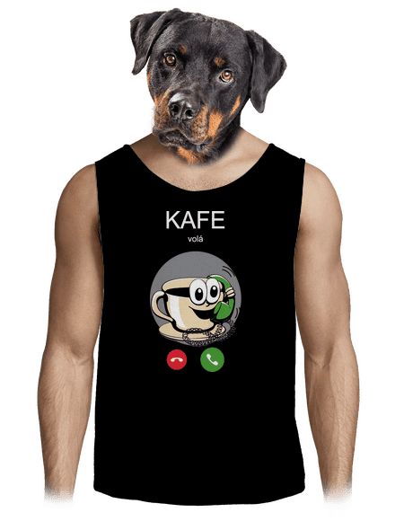 Kafe volá pánské tílko Black