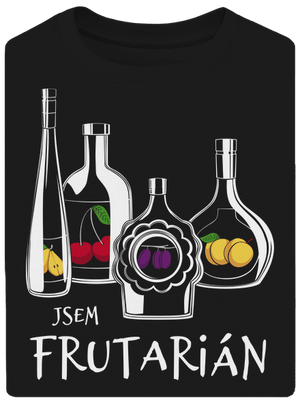Frutarián unisex tričko oversized Black