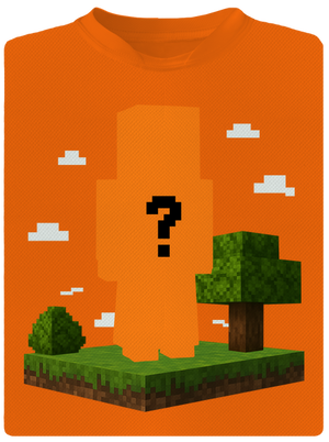 Minecraft z vlastní fotky dětské sportovní tričko Neon Orange