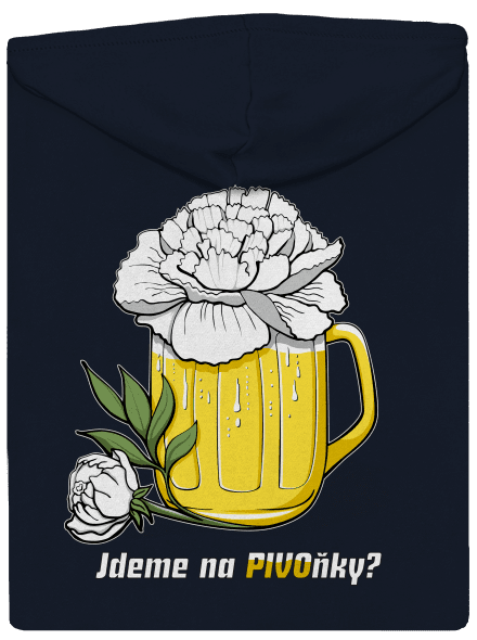 Pivoňky dámská mikina na zip Navy Mal