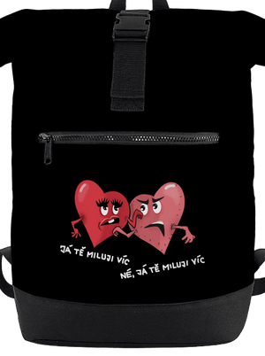 Srdíčka batoh Black
