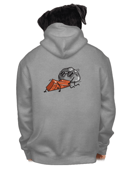 Kámen š**á cihlu pánská mikina na zip Light Melange