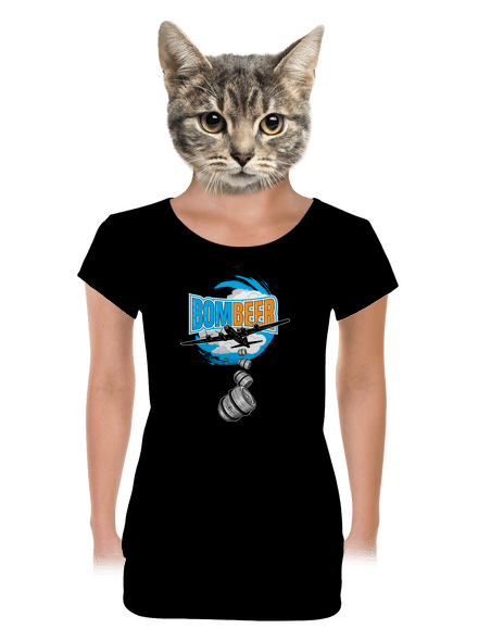 BomBeer dámské tričko s lemem Black