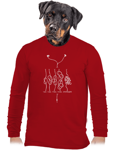 Škola uzlování pánské dlouhý rukáv Red