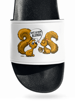 Alergická veverka pantofle White