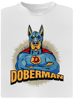 Doberman dětské sportovní tričko White