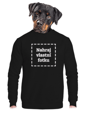 Vlastní potisk unisex mikina bez kapuce Black