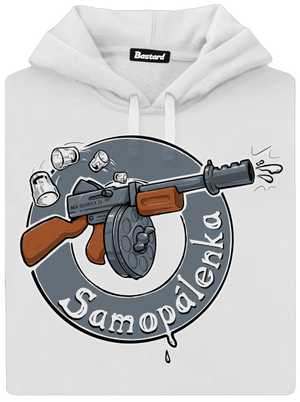 Samopálenka dámská mikina klokanka White