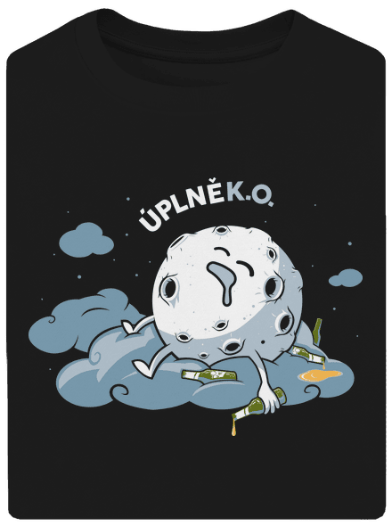 Úplně K. O. unisex tričko oversized Black