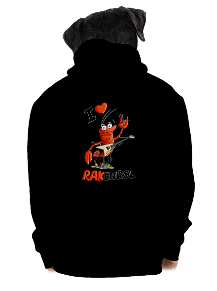 Rakenrol pánská mikina na zip Black