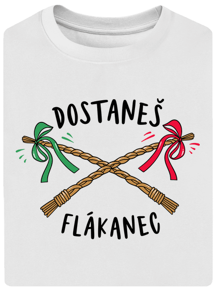 Flákanec unisex tričko oversized White