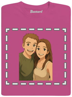 Ghibli efekt z vlastní fotky dětské tričko Fuchsia