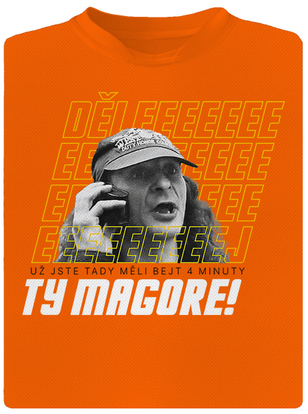 B18: Jiří Kára pánské sportovní tričko Neon Orange