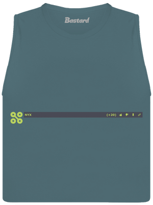 NYX lišta dámské tílko volné Heather Deep Teal