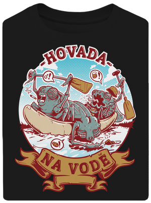 Hovada na vodě unisex tričko oversized Black