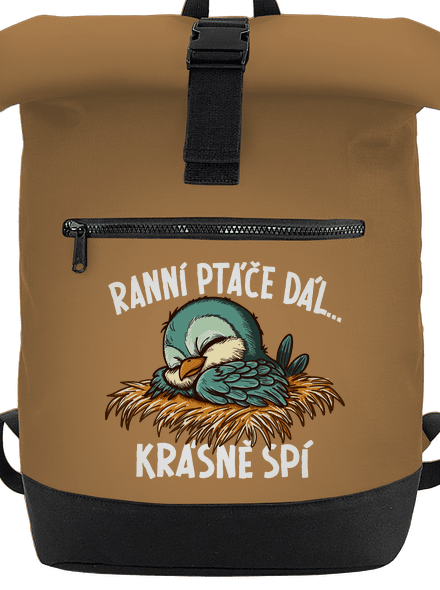 Ranní ptáče spí batoh Caramel