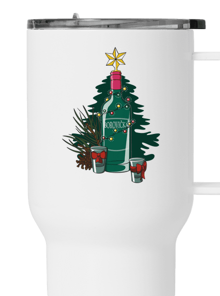Vánoční borovička termohrnek White