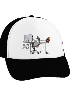 Home Office kšiltovka truckerka Black cap
