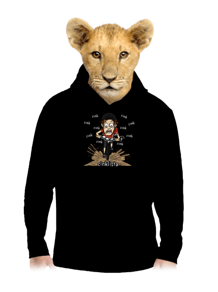 Cinklista dětská mikina klokanka Black