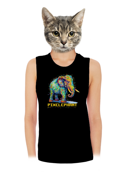 Pixelephant dámské tílko volné Black