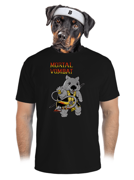 Mortal Vombat pánské sportovní tričko Black