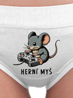 Herní myš dámské kalhotky White