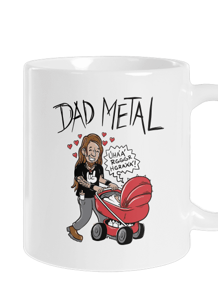 Dad metal klasický hrnek White