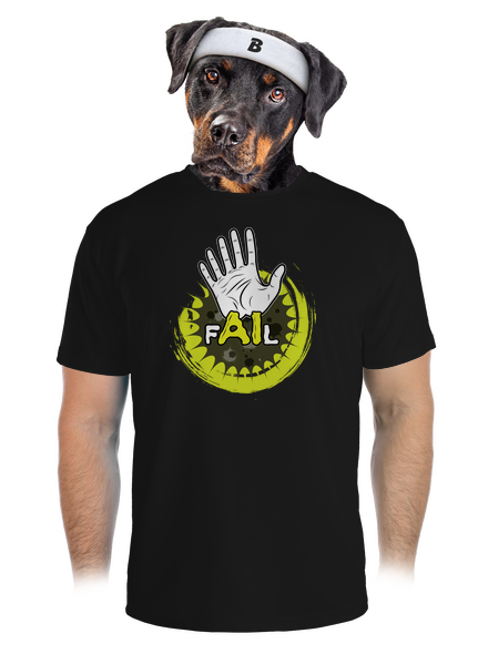 AI Fail pánské sportovní tričko Black