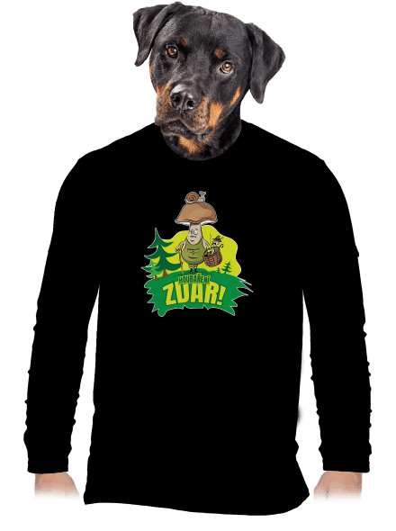 Houbaření zdar pánské dlouhý rukáv Black