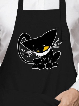 Evil cat zástěra Black