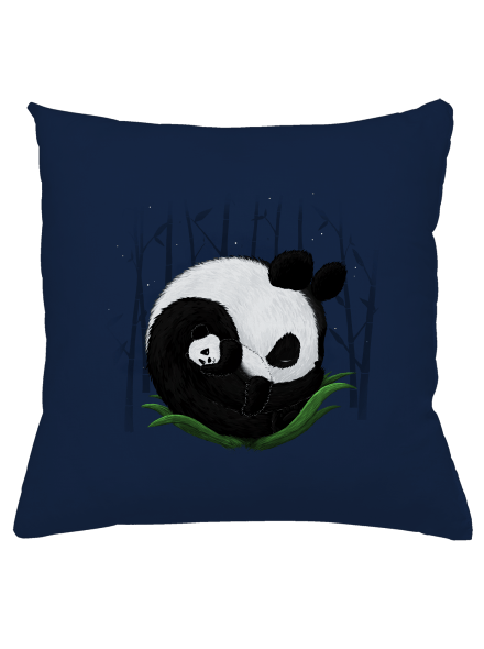 Dvě spící pandy polštář Dark Navy