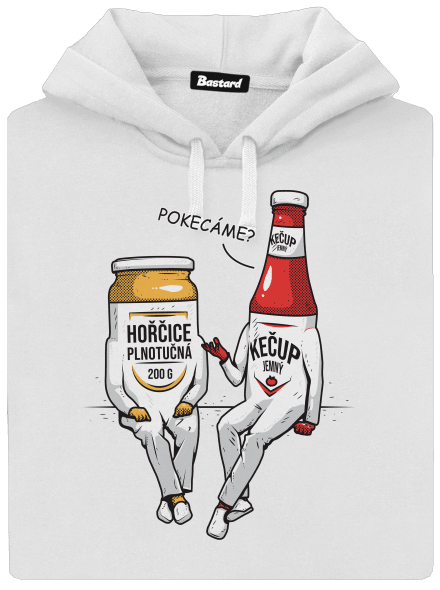 Pokecáme dámská mikina klokanka White
